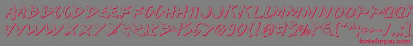 Iwantv2s Font – Red Fonts on Gray Background