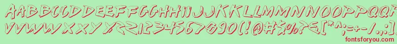 Iwantv2s Font – Red Fonts on Green Background