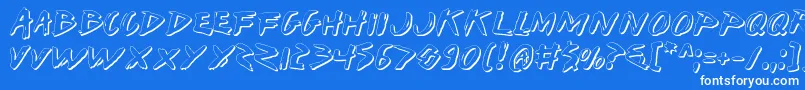 Iwantv2s Font – White Fonts on Blue Background