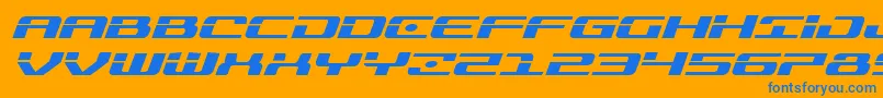 Шрифт Troopersexpandital – синие шрифты на оранжевом фоне