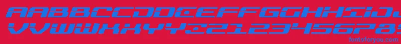 Шрифт Troopersexpandital – синие шрифты на красном фоне