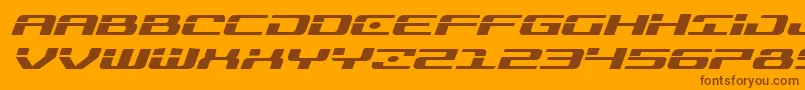 Czcionka Troopersexpandital – brązowe czcionki na pomarańczowym tle