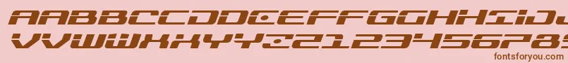 Шрифт Troopersexpandital – коричневые шрифты на розовом фоне