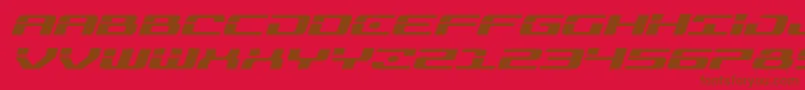 Troopersexpandital Font – Brown Fonts on Red Background