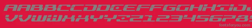 フォントTroopersexpandital – 赤い背景に灰色の文字