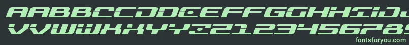 Шрифт Troopersexpandital – зелёные шрифты на чёрном фоне