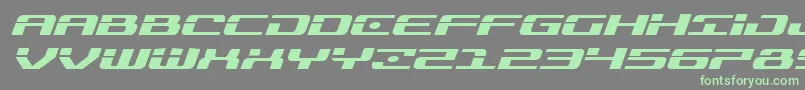 Troopersexpandital Font – Green Fonts on Gray Background