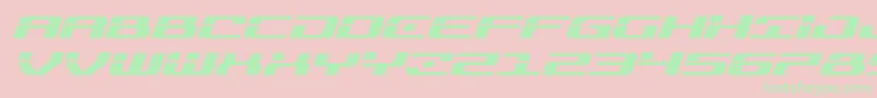 Troopersexpandital Font – Green Fonts on Pink Background