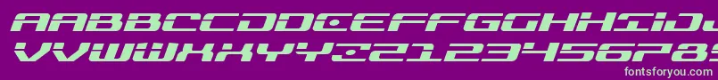 Troopersexpandital Font – Green Fonts on Purple Background