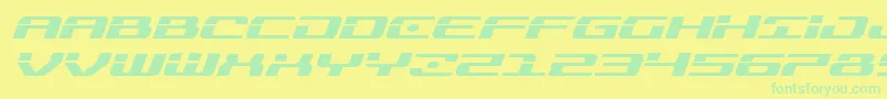 Więcej informacji o czcionce Troopersexpandital Czcionka Troopersexpandital – zielone czcionki na żółtym tle
