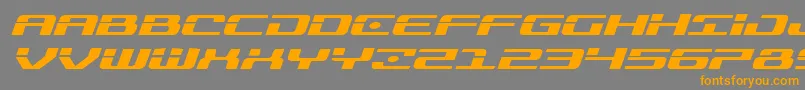 Troopersexpandital Font – Orange Fonts on Gray Background