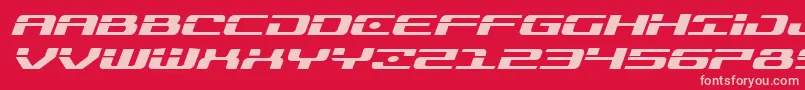 Troopersexpandital Font – Pink Fonts on Red Background