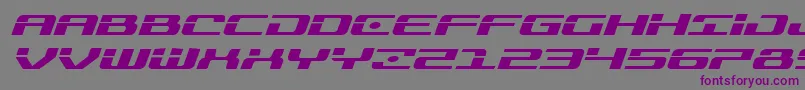 Troopersexpandital Font – Purple Fonts on Gray Background