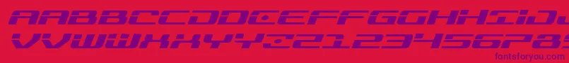 Troopersexpandital Font – Purple Fonts on Red Background