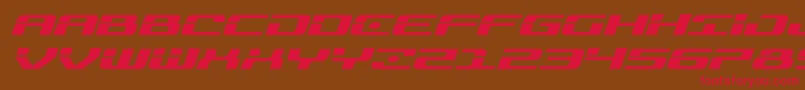 Troopersexpandital Font – Red Fonts on Brown Background