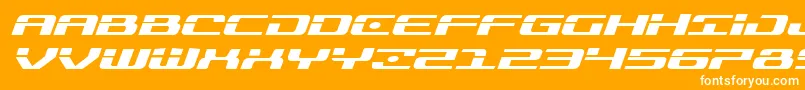 Troopersexpandital Font – White Fonts on Orange Background