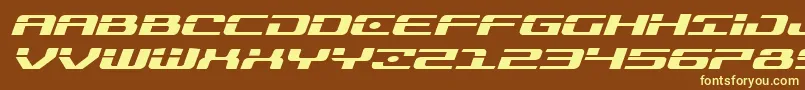 Troopersexpandital Font – Yellow Fonts on Brown Background