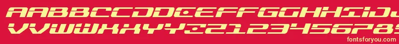 Troopersexpandital Font – Yellow Fonts on Red Background