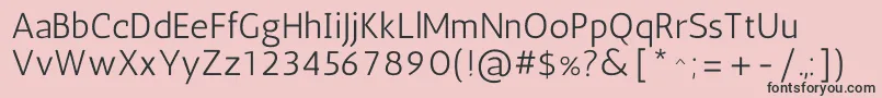 フォントAnticRegular – ピンクの背景に黒い文字