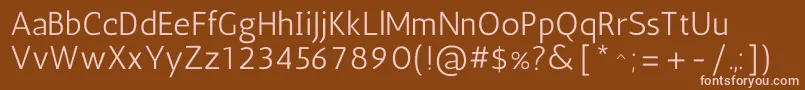 フォントAnticRegular – 茶色の背景にピンクのフォント