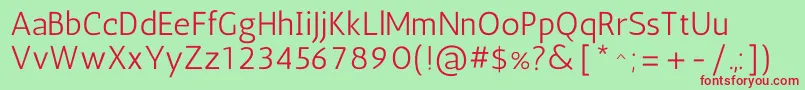 AnticRegular Font – Red Fonts on Green Background