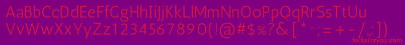 AnticRegular-Schriftart – Rote Schriften auf violettem Hintergrund