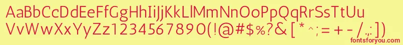 Шрифт AnticRegular – красные шрифты на жёлтом фоне