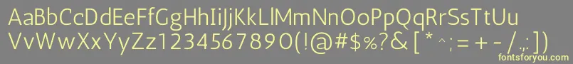 Fonte AnticRegular – fontes amarelas em um fundo cinza