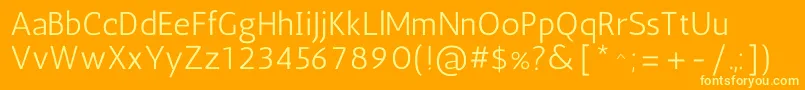 フォントAnticRegular – オレンジの背景に黄色の文字