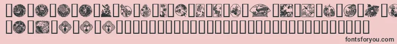 OrientalView Font – Black Fonts on Pink Background