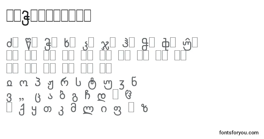 A fonte WpCyrillicb – alfabeto, números, caracteres especiais