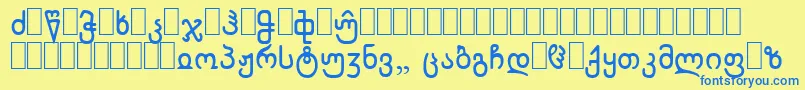 WpCyrillicb Font – Blue Fonts on Yellow Background