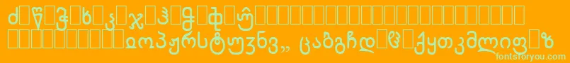 WpCyrillicb-fontti – vihreät fontit oranssilla taustalla