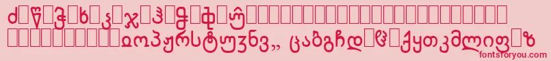 フォントWpCyrillicb – ピンクの背景に赤い文字