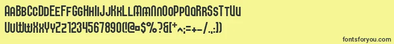 Elbaris Font – Black Fonts on Yellow Background