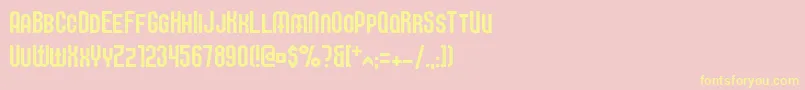 Elbaris-Schriftart – Gelbe Schriften auf rosa Hintergrund