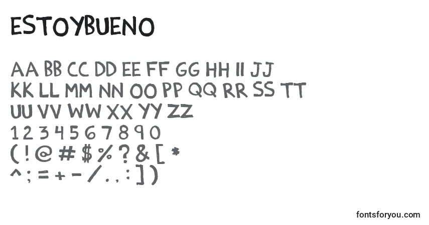 Шрифт Estoybueno – алфавит, цифры, специальные символы