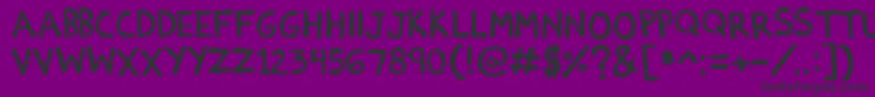 Estoybueno-Schriftart – Schwarze Schriften auf violettem Hintergrund