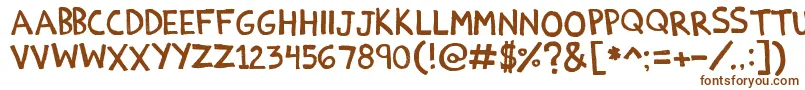 Estoybueno-Schriftart – Braune Schriften auf weißem Hintergrund
