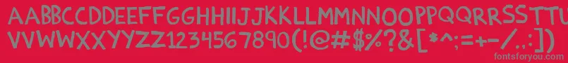Estoybueno Font – Gray Fonts on Red Background