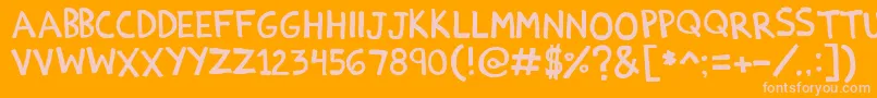 Estoybueno Font – Pink Fonts on Orange Background