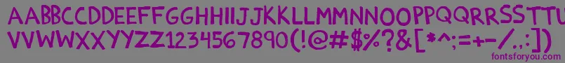 Шрифт Estoybueno – фиолетовые шрифты на сером фоне