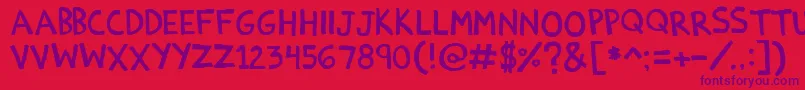 Estoybueno Font – Purple Fonts on Red Background