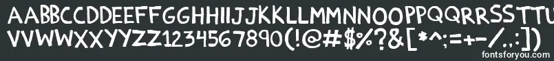 Шрифт Estoybueno – белые шрифты на чёрном фоне
