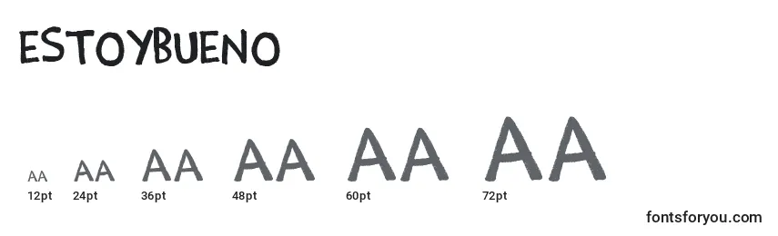 Größen der Schriftart Estoybueno