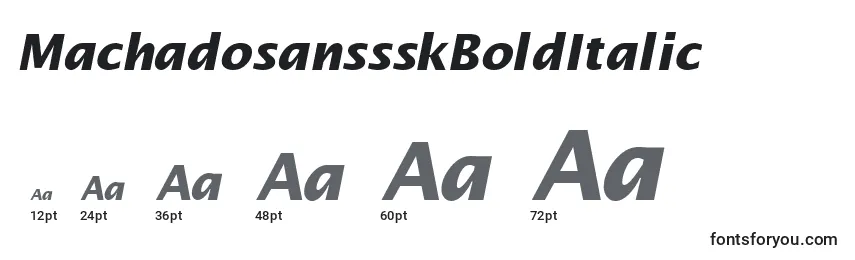 MachadosanssskBoldItalic Font Sizes
