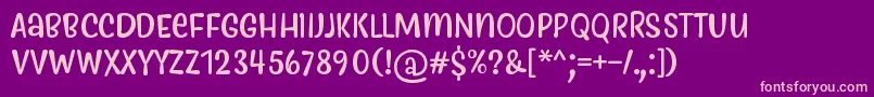 MyfrideRegular Font – Pink Fonts on Purple Background