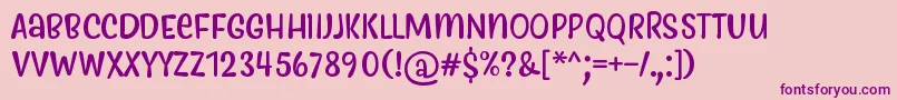 MyfrideRegular Font – Purple Fonts on Pink Background