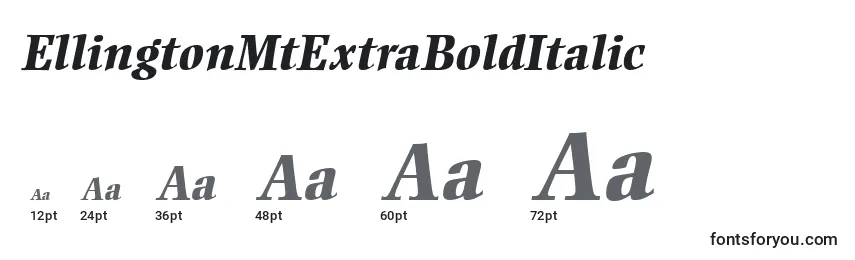 EllingtonMtExtraBoldItalic Font Sizes