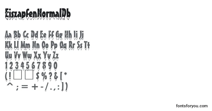Шрифт EiszapfenNormalDb – алфавит, цифры, специальные символы